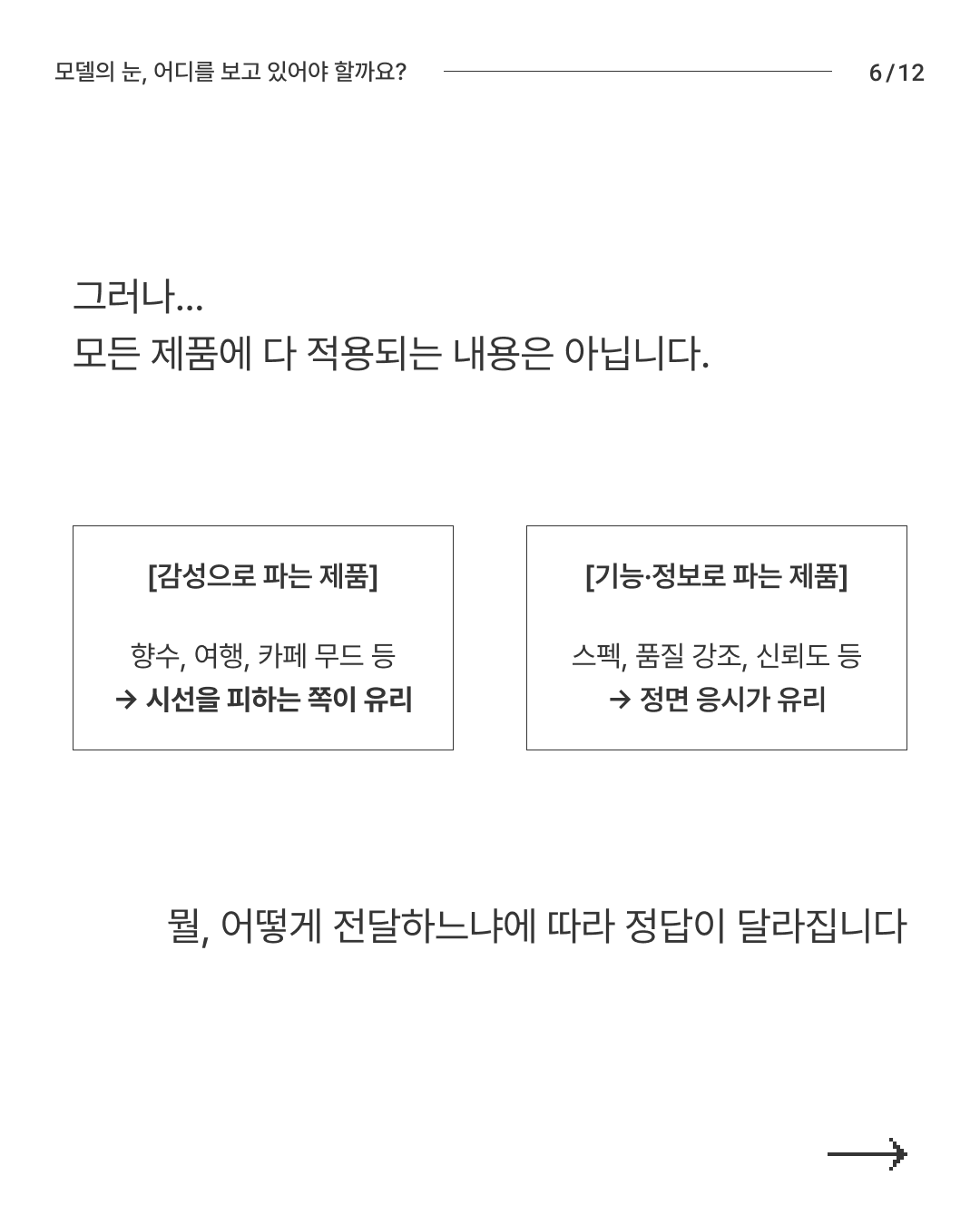 모델의 눈 시선 6