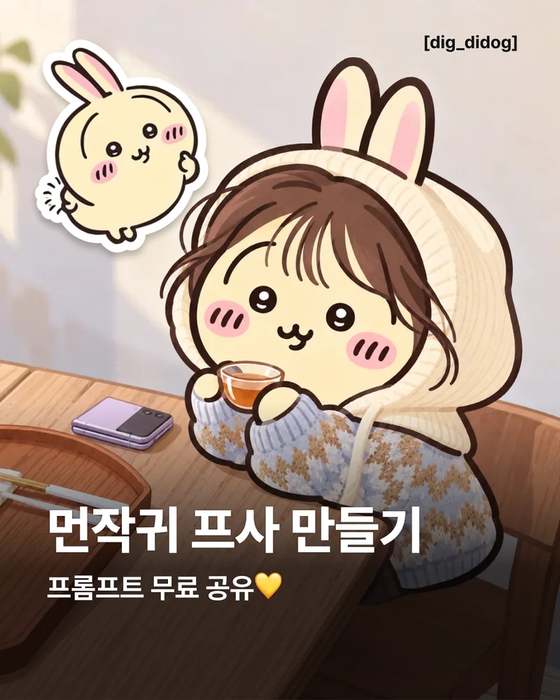 먼작귀(치이카와) 프사 만들기