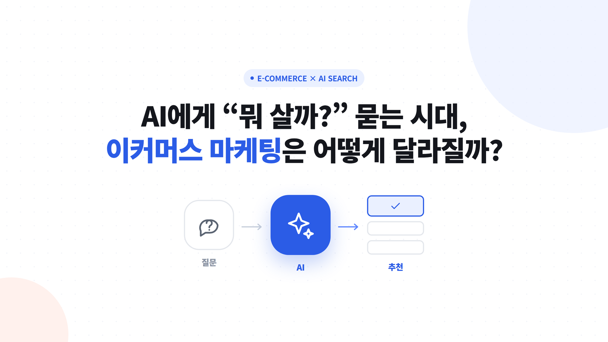 AI에게 “뭐 살까?” 묻는 시대, 이커머스 마케팅은 어떻게 달라질까?