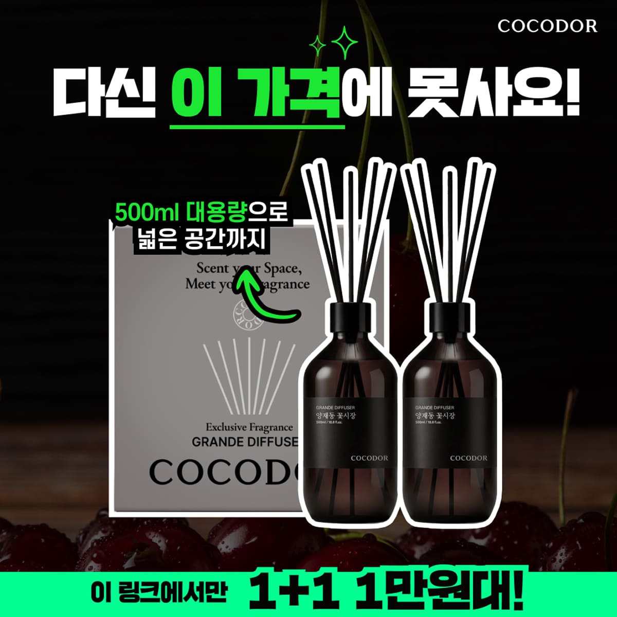 코코도르 그란데디퓨저 2개입 긴급성 강조