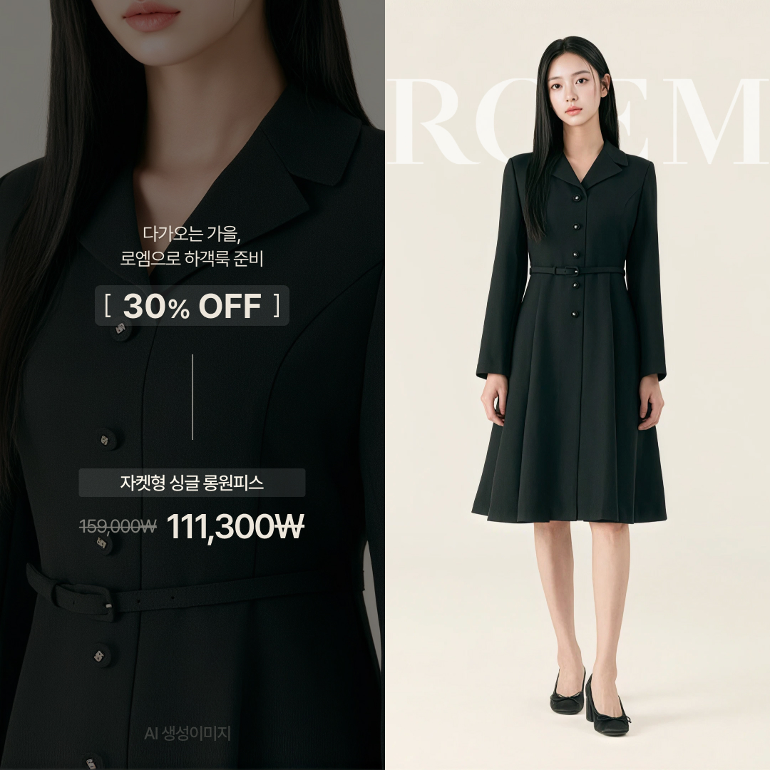 ROEM 카탈로그 가을하객룩